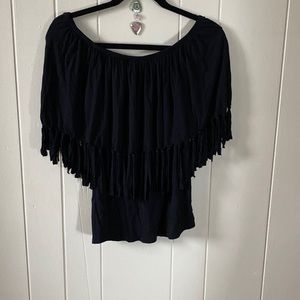 Fringe Off the Shoulder Top